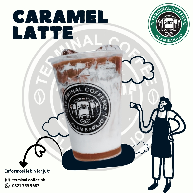 Caramel Latte — menu kopi latte cafe simpang rimbo Jambi