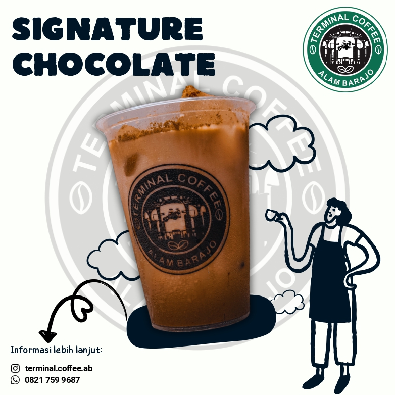 Signature Chocolate — minuman coklat murah cafe simpang rimbo Jambi