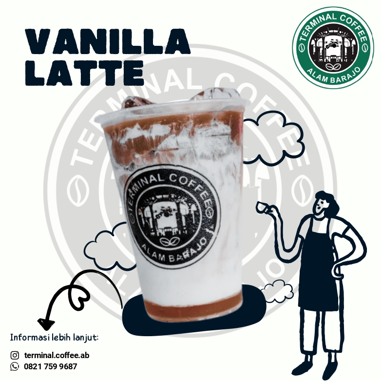 Vanilla Latte — menu kopi latte cafe simpang rimbo Jambi